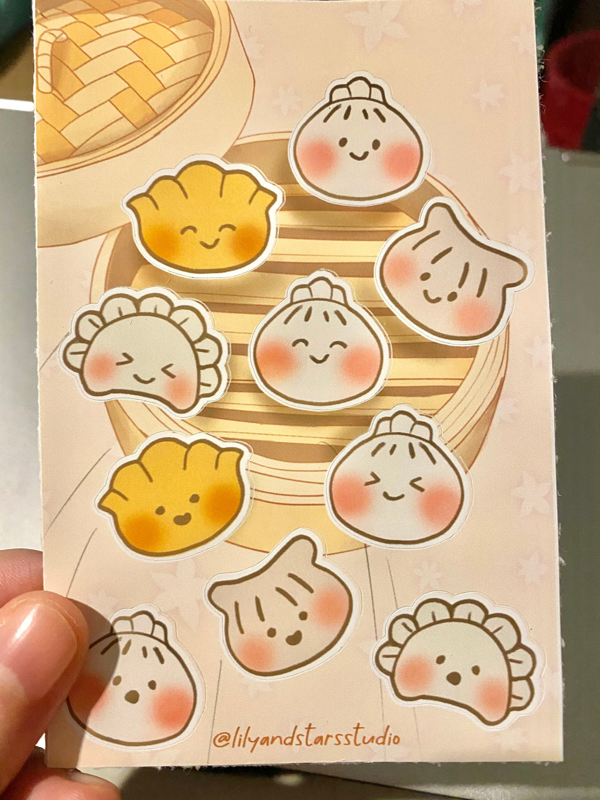 Kawaii Dumpling Dim Sum Sticker Sheet