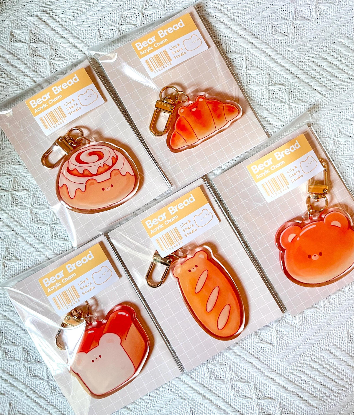Bear Bread Acrylic Keychain