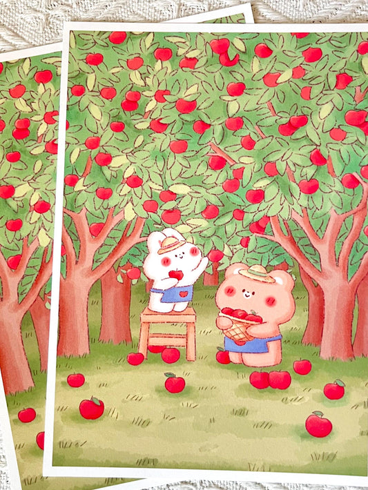 Apple Orchard Small Art Print (5x7 in)