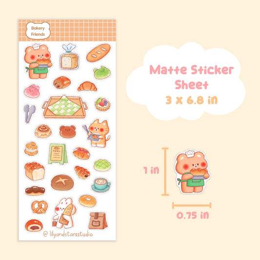 Bakery Friends Sticker Sheet: