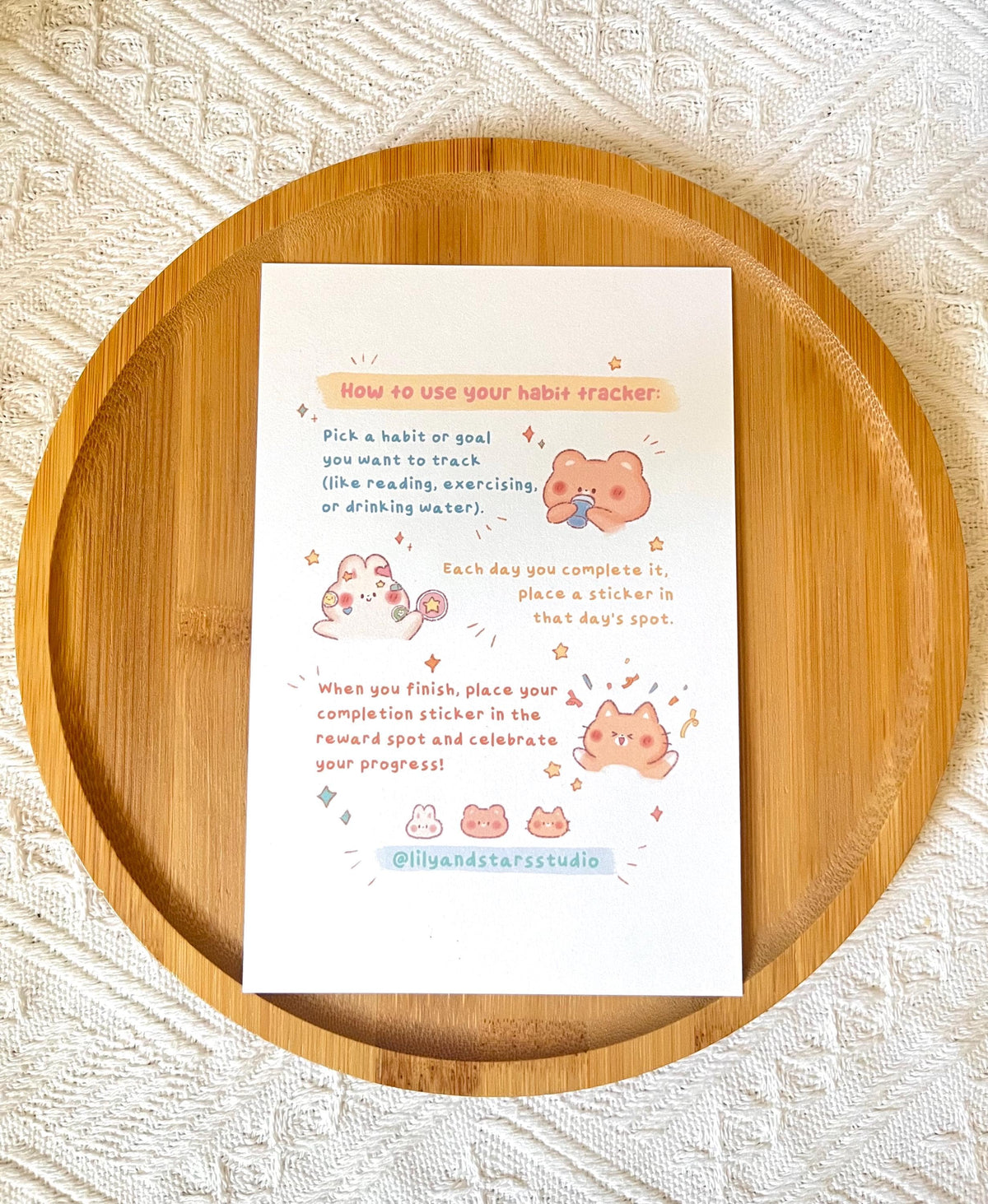 Rainy Hydrangeas Habit Tracker • 30 Day Monthly Goal Challenge with Stickers (4x6 in)