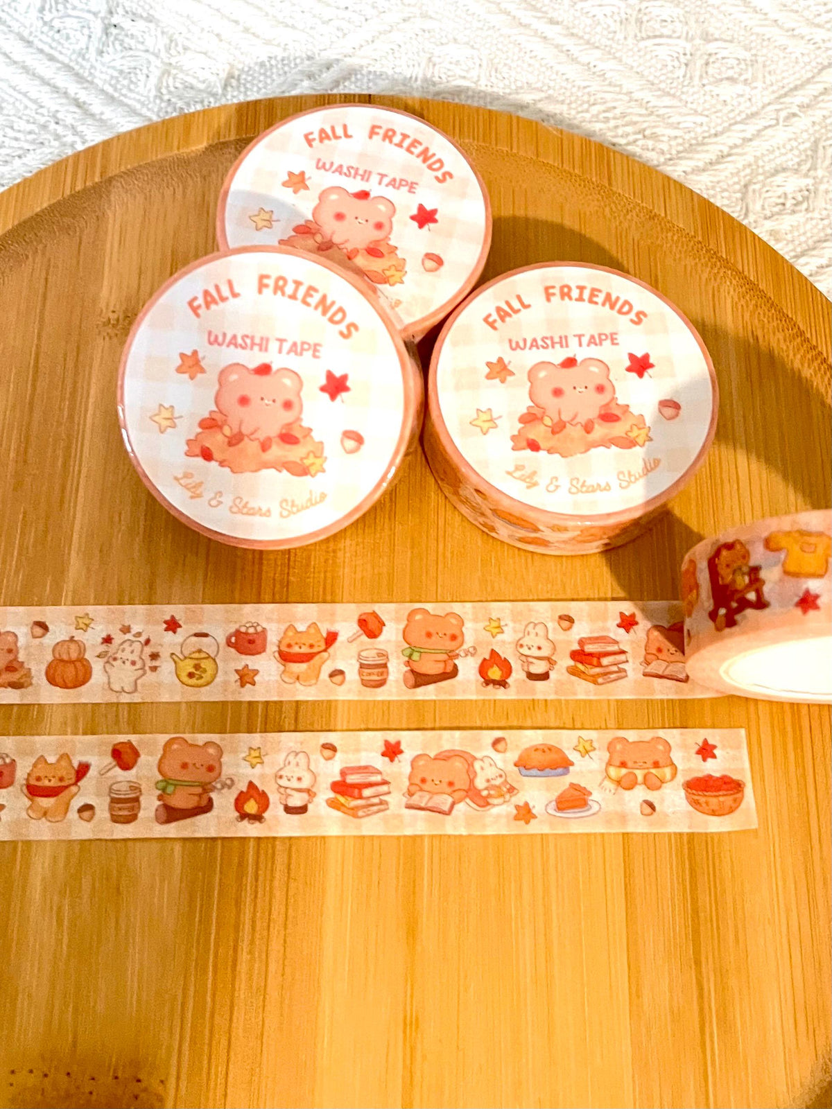 Fall Friends Washi Tape • Cozy Autumn Stationery • Planner Tape (15mm x 10m)