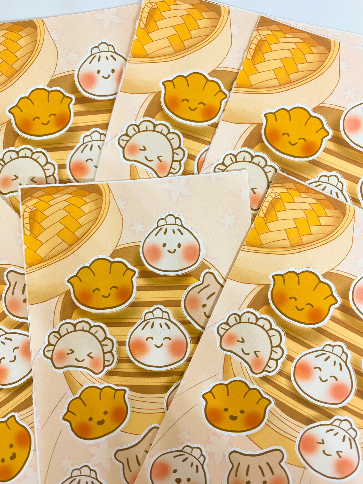 Kawaii Dumpling Dim Sum Sticker Sheet