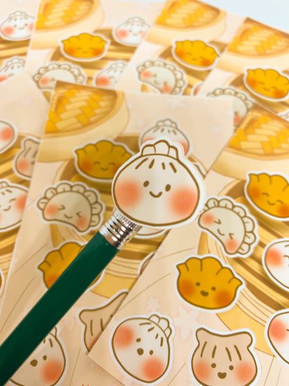 Kawaii Dumpling Dim Sum Sticker Sheet