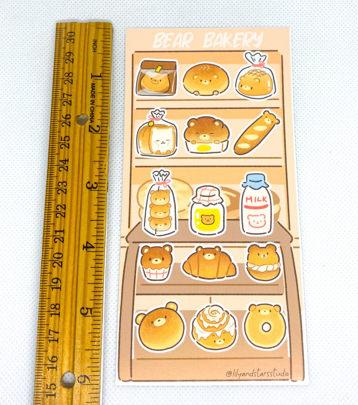 Bear Bakery Glossy Sticker Sheet
