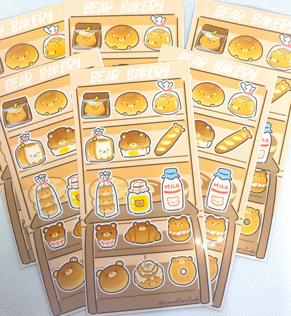 Bear Bakery Glossy Sticker Sheet