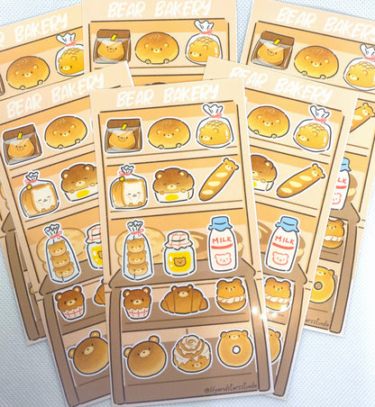 Bear Bakery Glossy Sticker Sheet