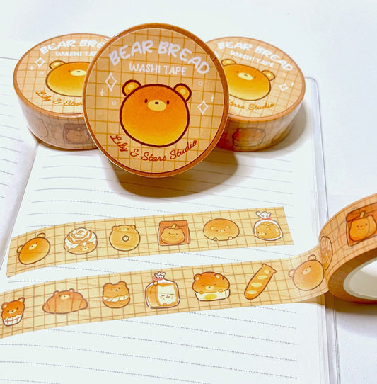 Bear Bread Washi Tape (15mm x 10m)