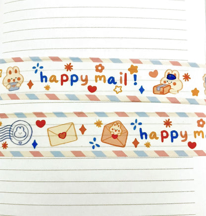Happy Mail Washi Tape • Scrapbooking Tape (20mm x 10m)