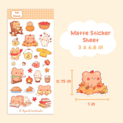 Fall Friends Matte Sticker Sheet