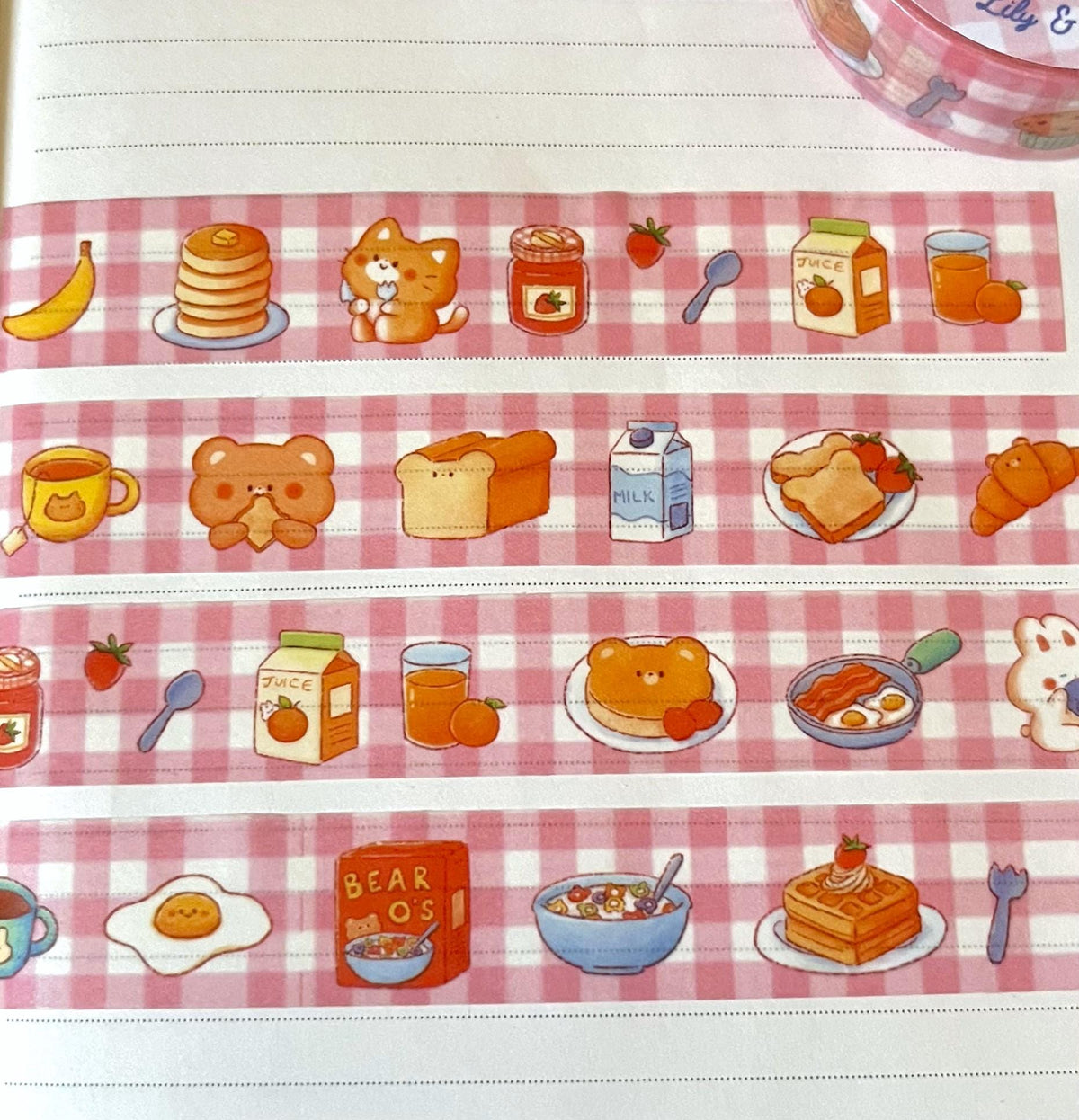 Breakfast Friends Washi Tape (15mm x 10m)