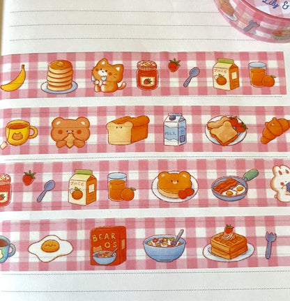 Breakfast Friends Washi Tape (15mm x 10m)