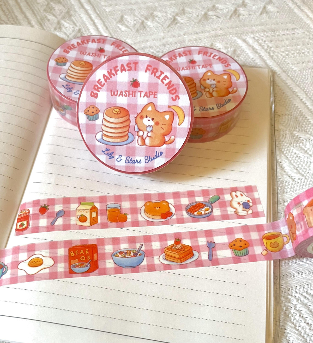 Breakfast Friends Washi Tape (15mm x 10m)