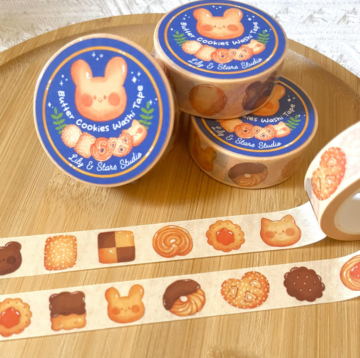Butter Cookies Washi Tape (15mm x 10m)