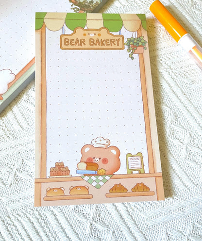 Bear Bakery • Cat Cafe Memo Pad (3x5 in)