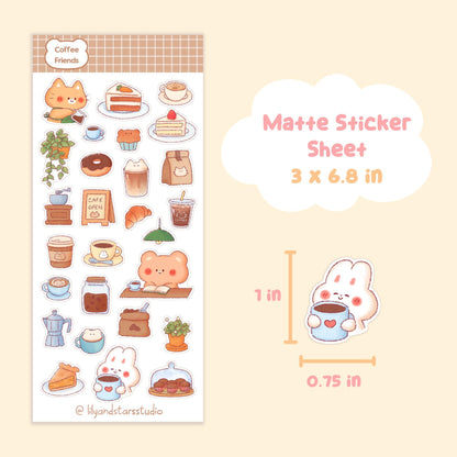 Coffee Friends Sticker Sheet