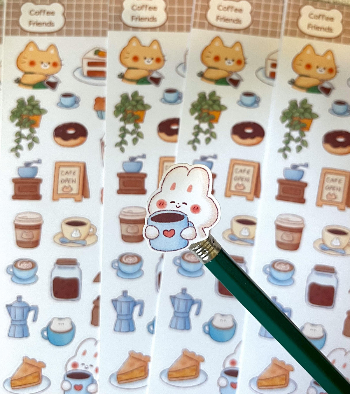 Coffee Friends Sticker Sheet