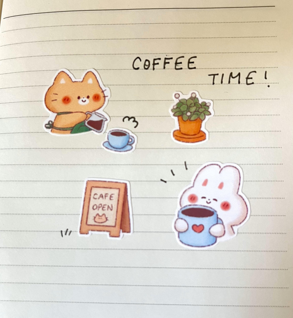 Coffee Friends Sticker Sheet
