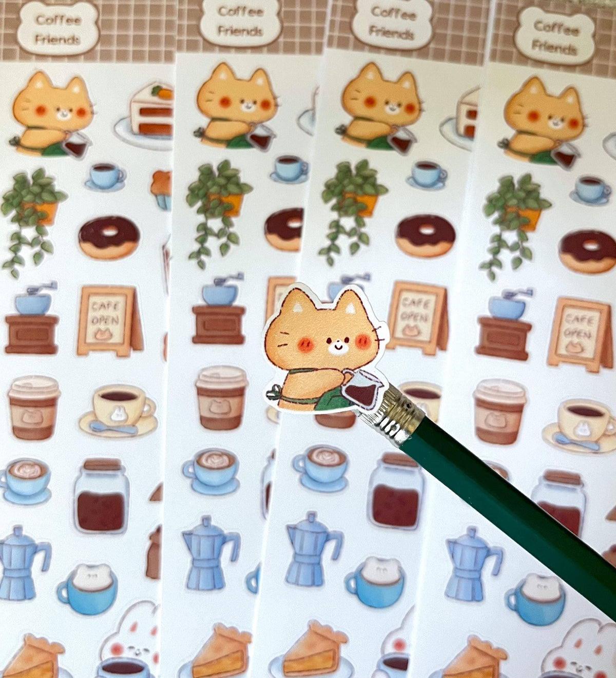 Coffee Friends Sticker Sheet