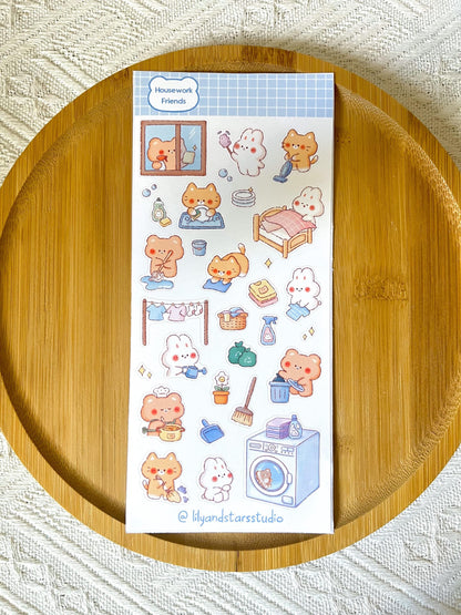 Housework Friends Sticker Sheet