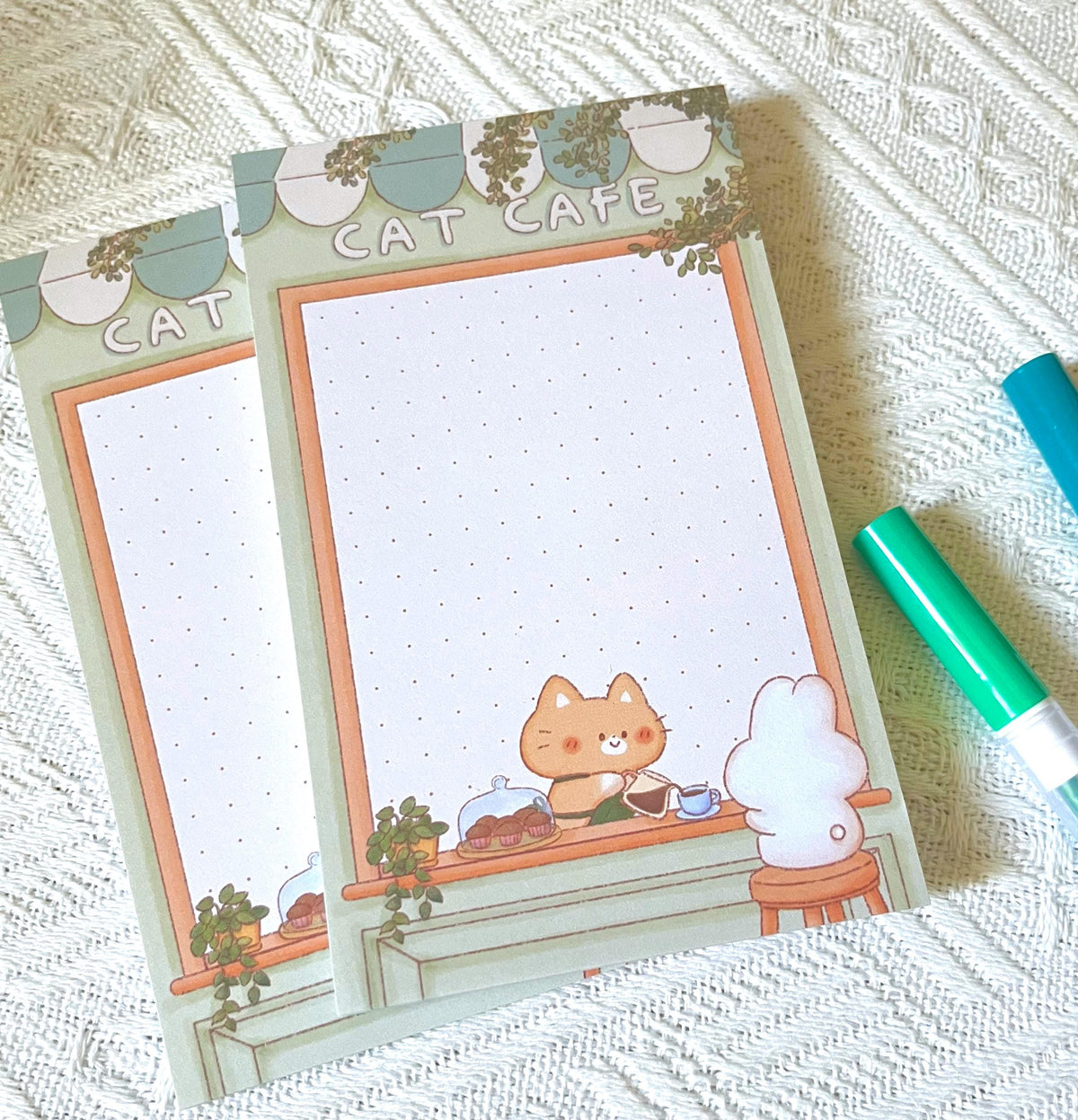 Bear Bakery • Cat Cafe Memo Pad (3x5 in)