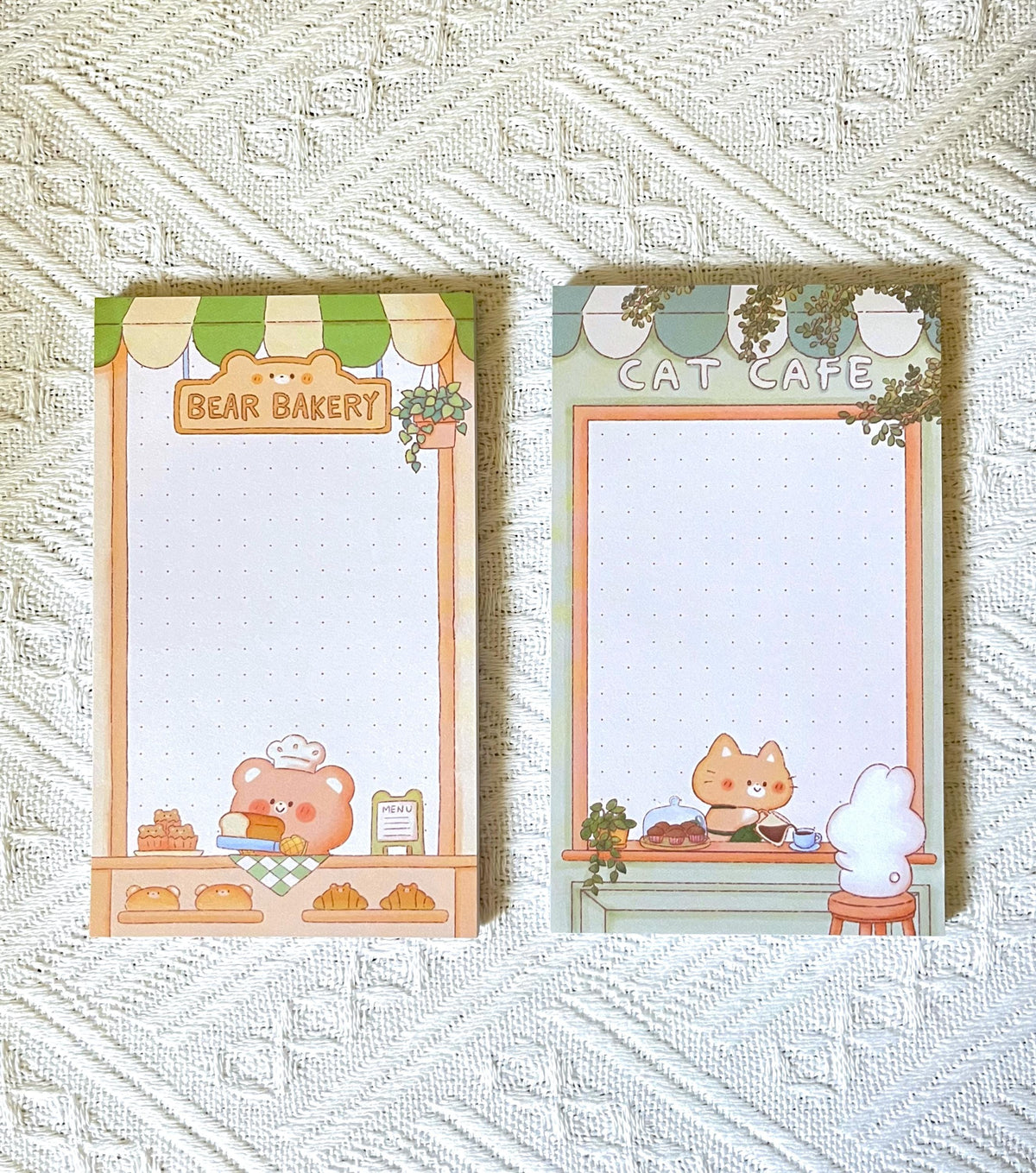 Bear Bakery • Cat Cafe Memo Pad (3x5 in)