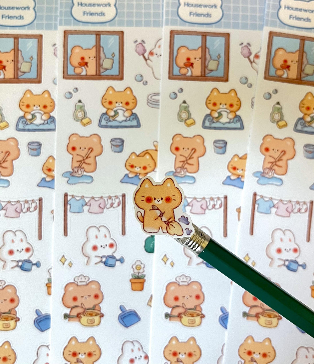 Housework Friends Sticker Sheet