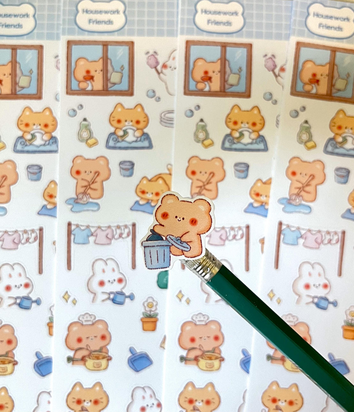 Housework Friends Sticker Sheet