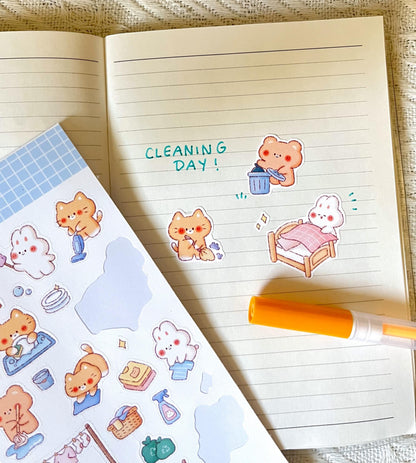 Housework Friends Sticker Sheet