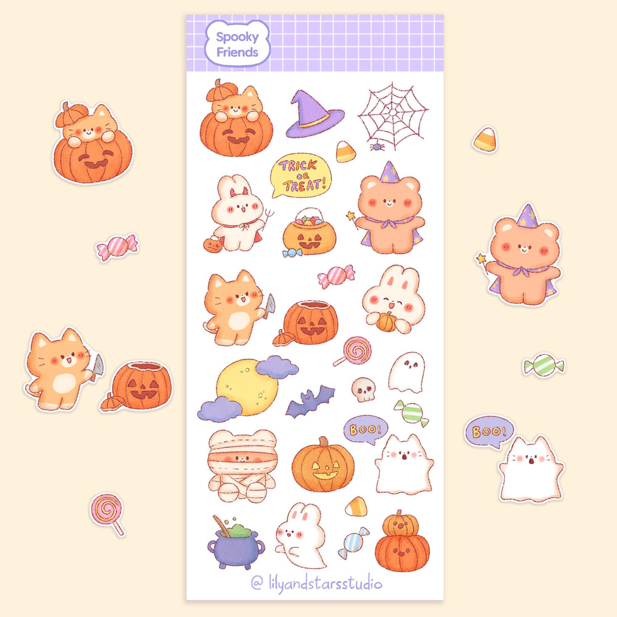 Halloween Friends Sticker Sheet