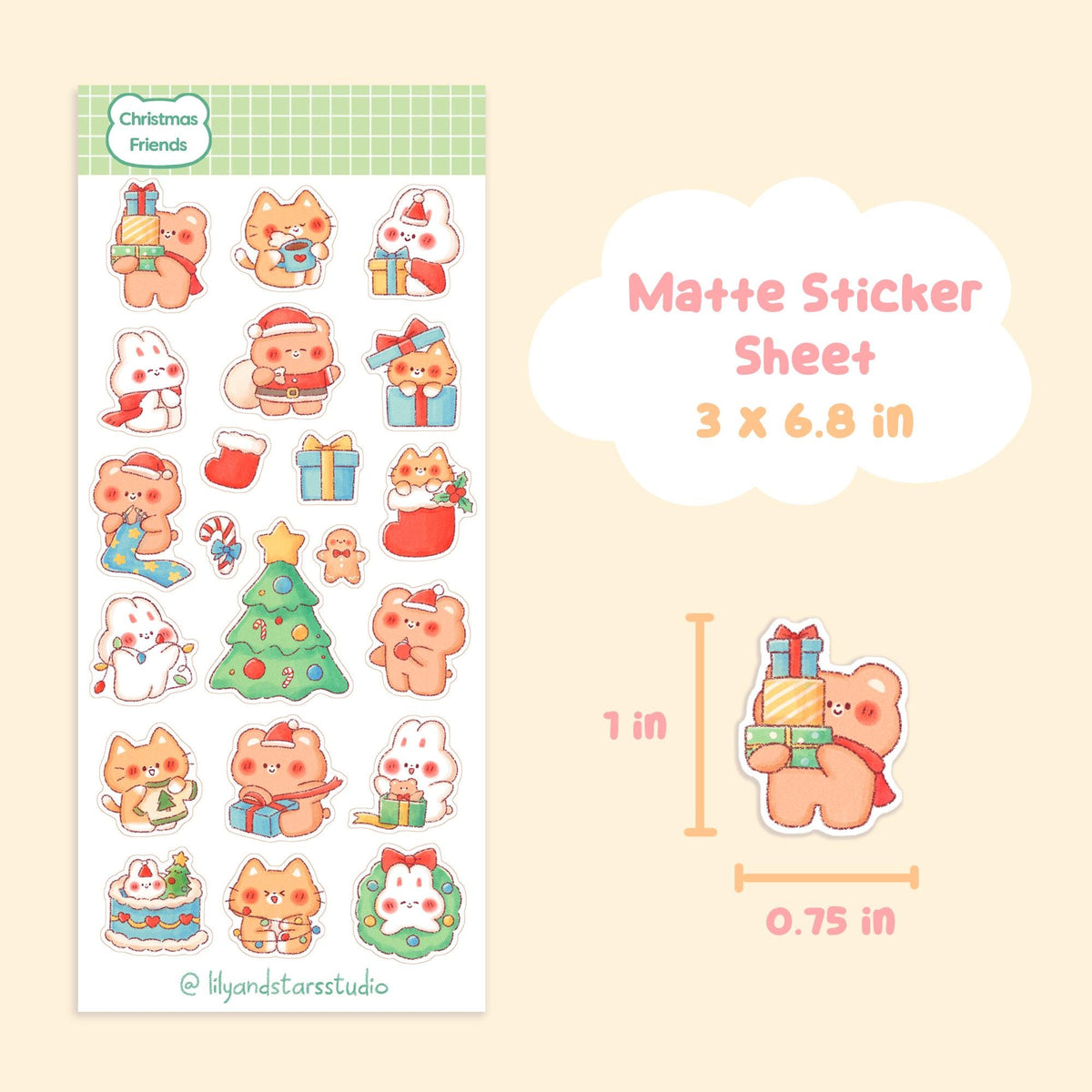 Christmas Friends Sticker Sheet