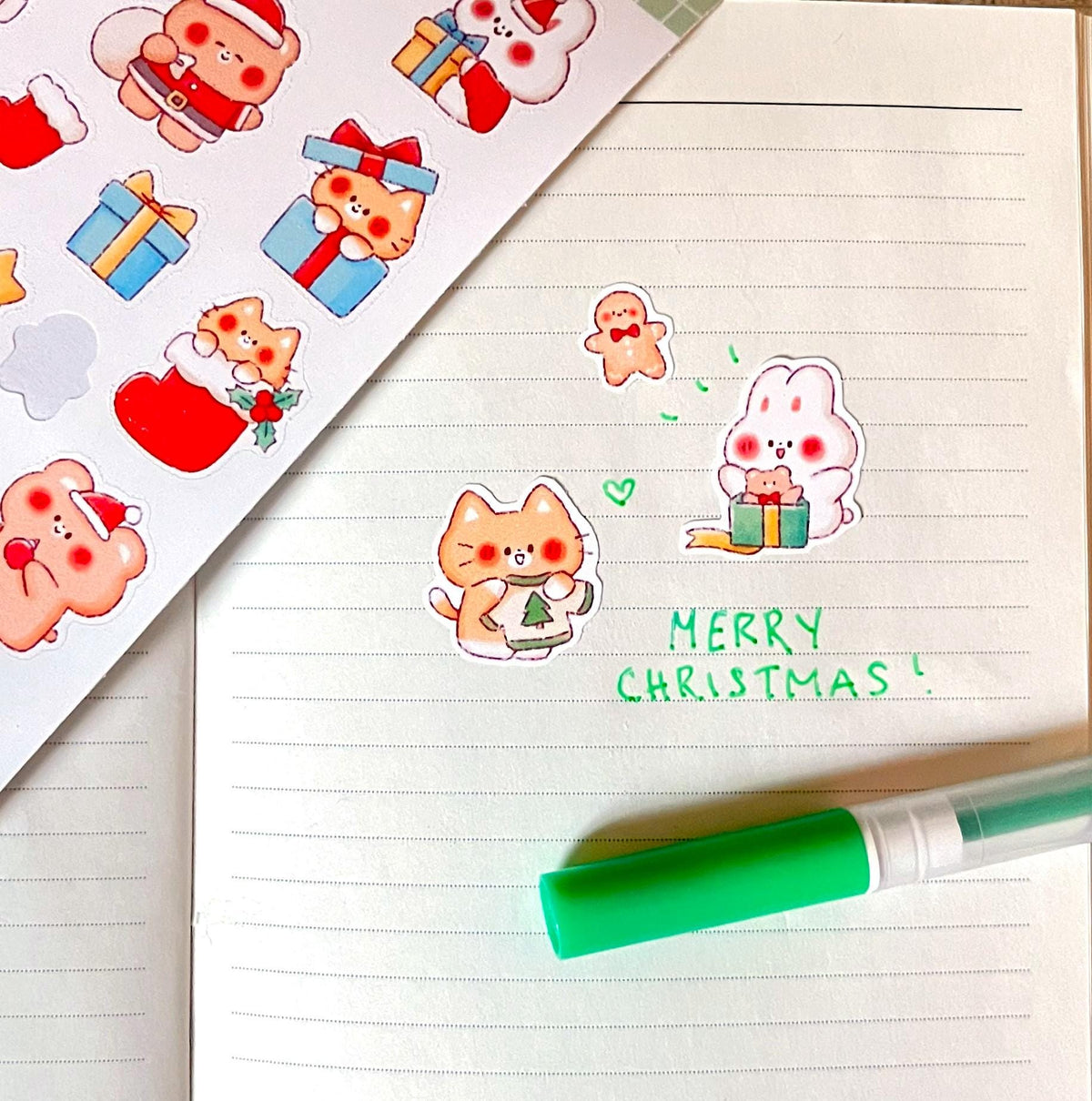 Christmas Friends Sticker Sheet