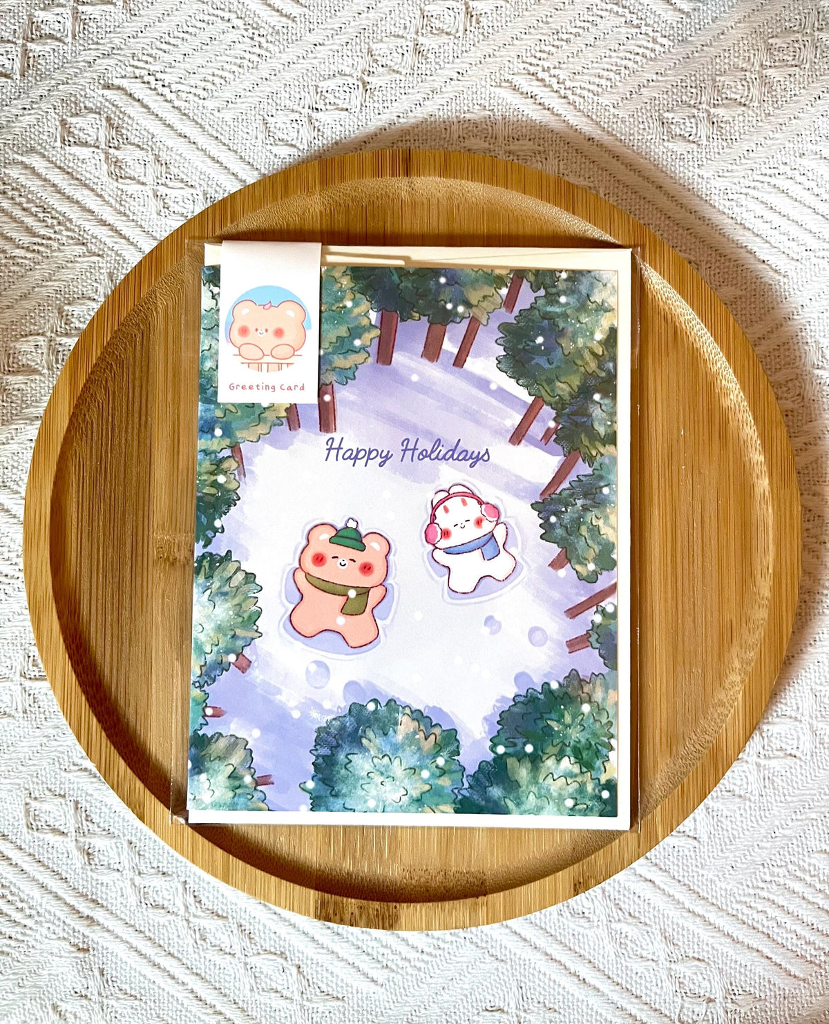 Christmas Card • Winter Tree • Snow Angel Holiday Card (4.25x5.5 in)