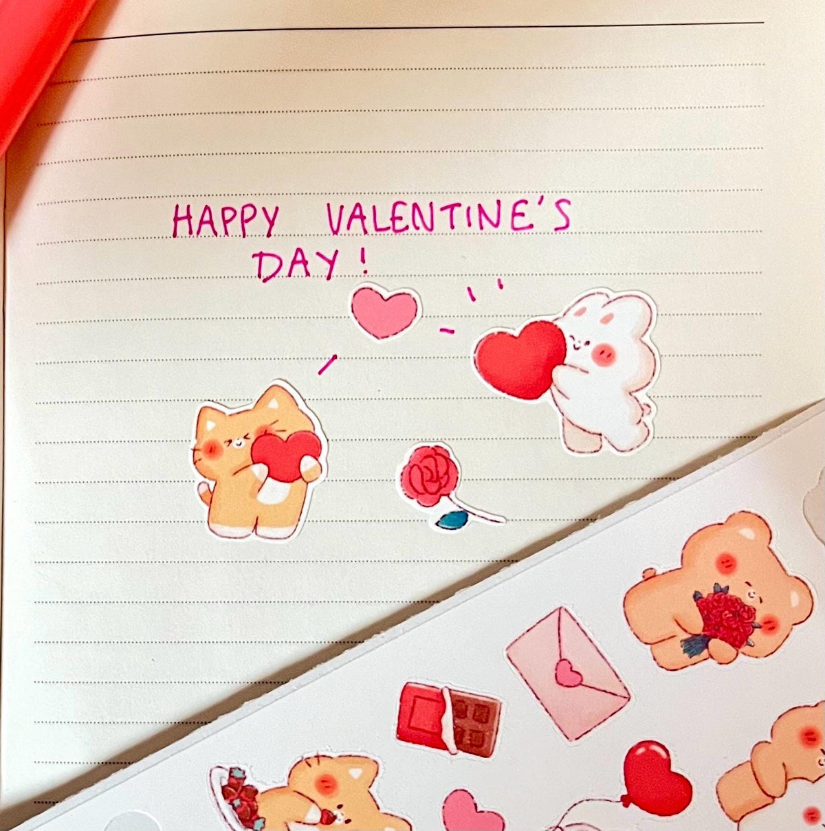 Valentine's Day Friends Sticker Sheet