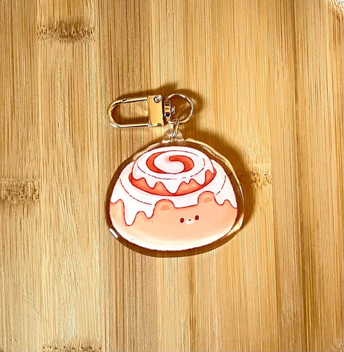 Bear Bread Acrylic Keychain
