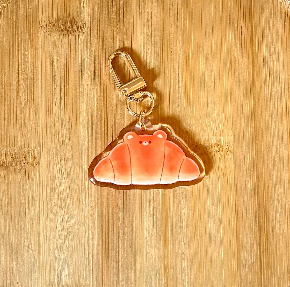 Bear Bread Acrylic Keychain