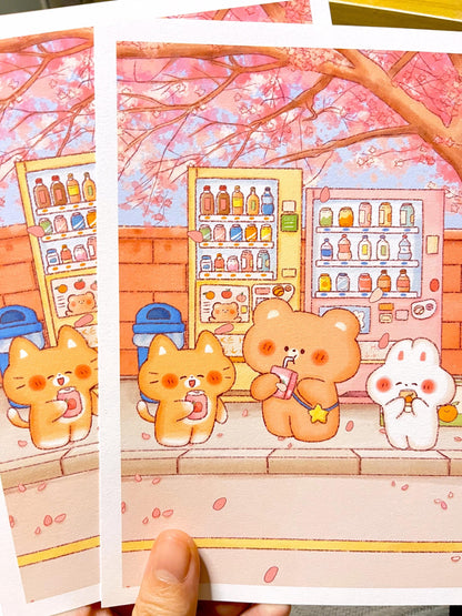 Vending Machine Friends Small Art Print (5x7 in)