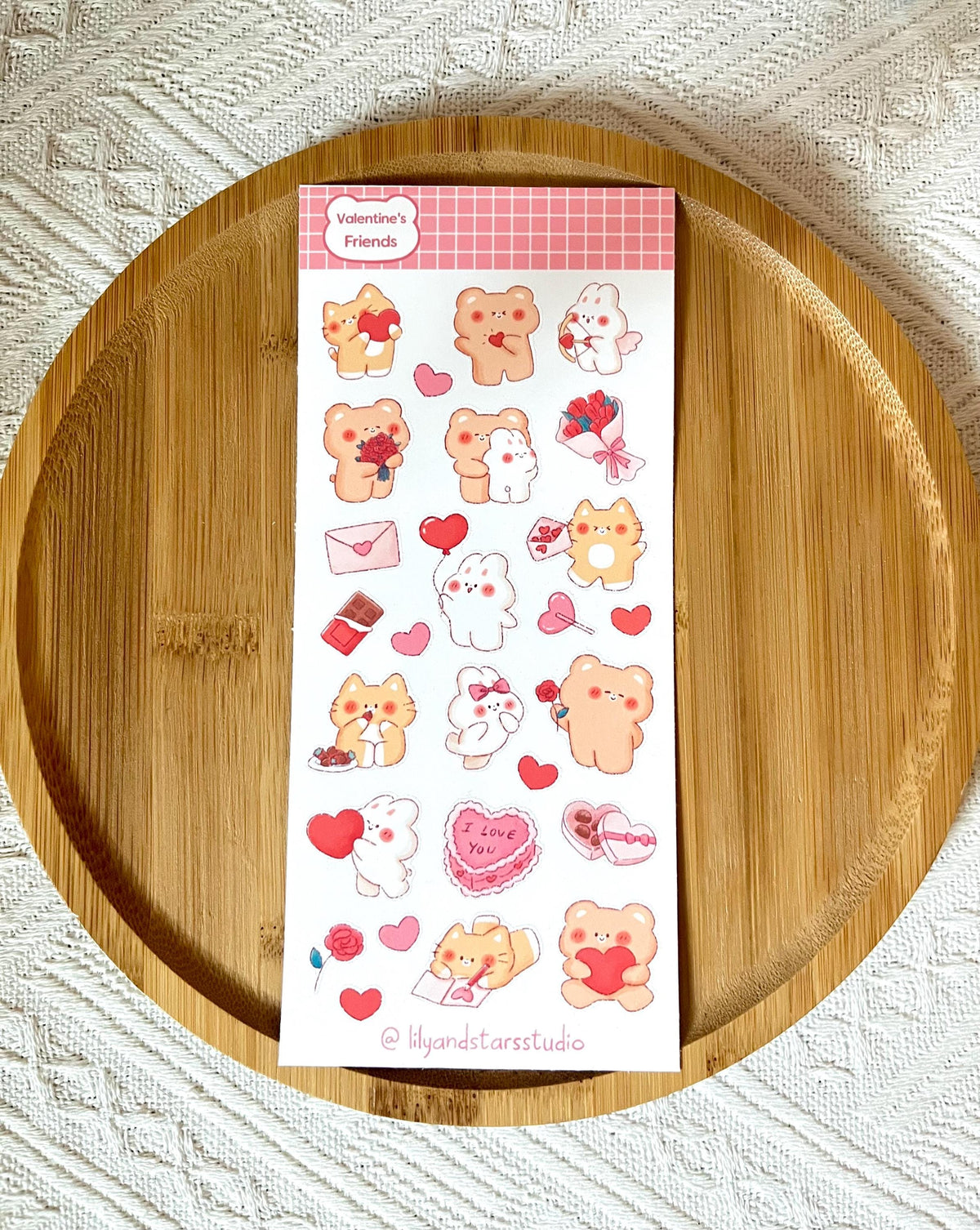 Valentine's Day Friends Sticker Sheet