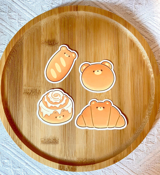 Bear Bread Matte Sticker