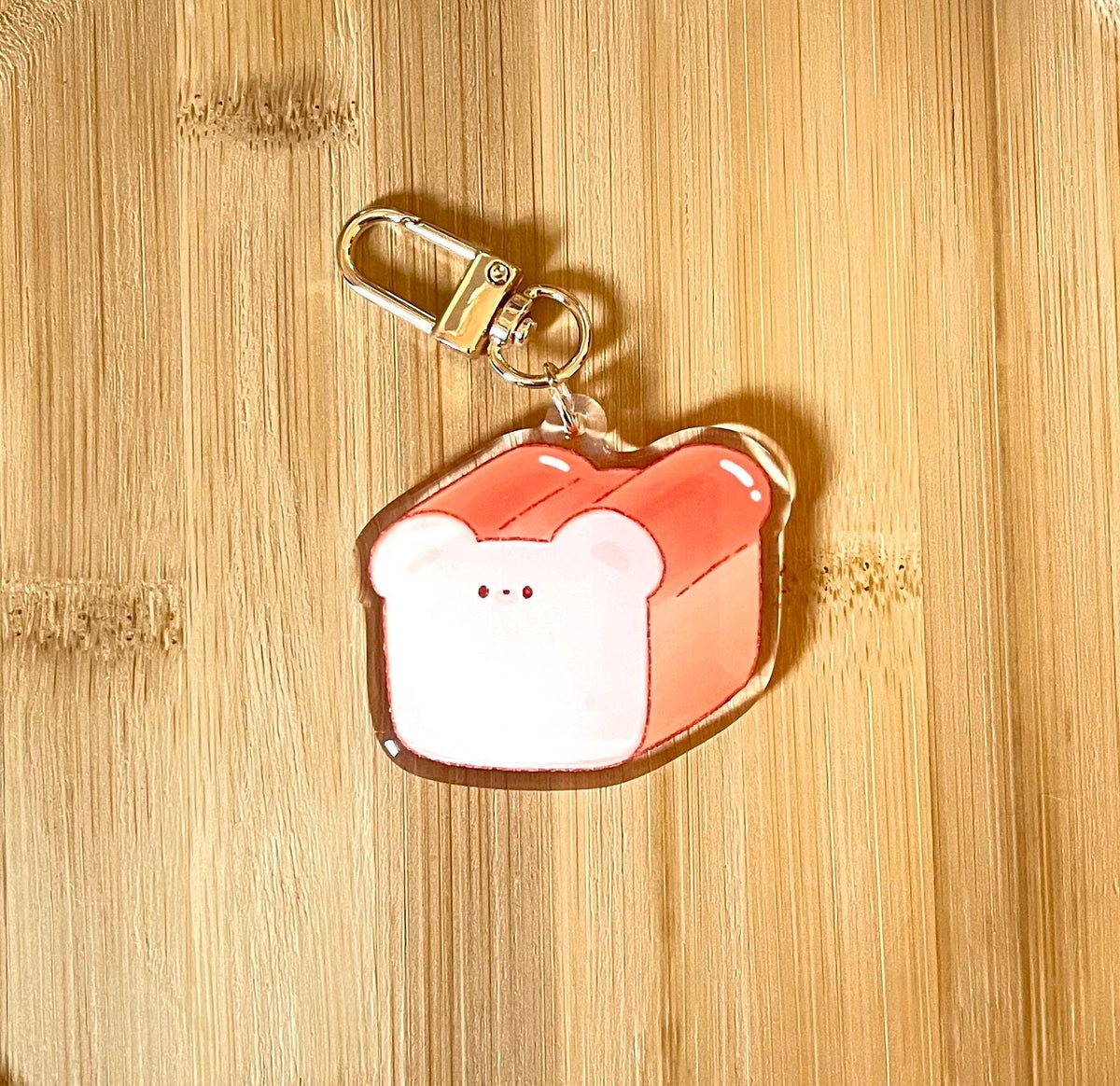 Bear Bread Acrylic Keychain