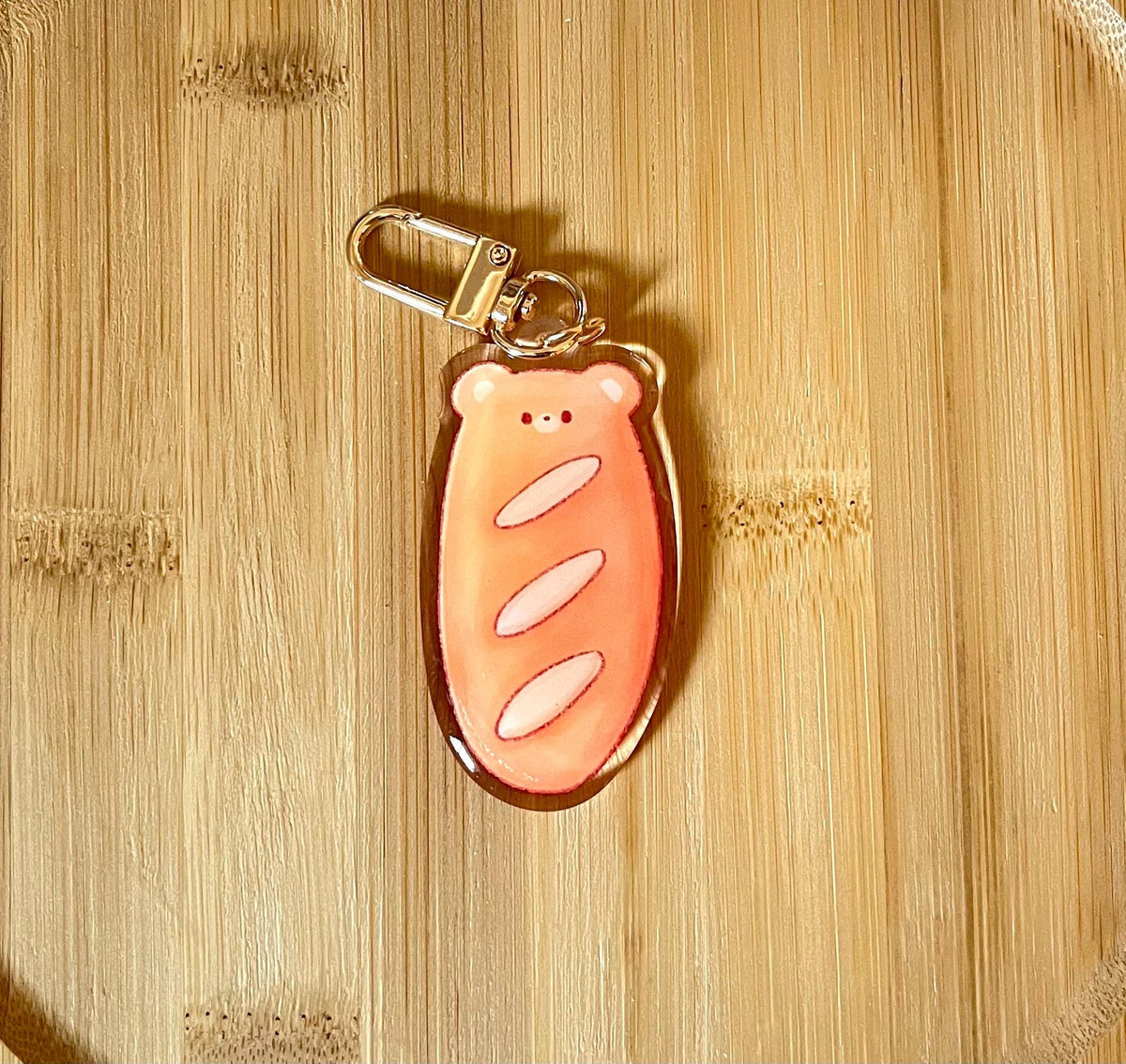 Bear Bread Acrylic Keychain