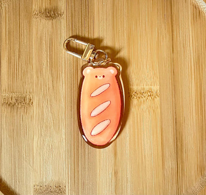 Bear Bread Acrylic Keychain