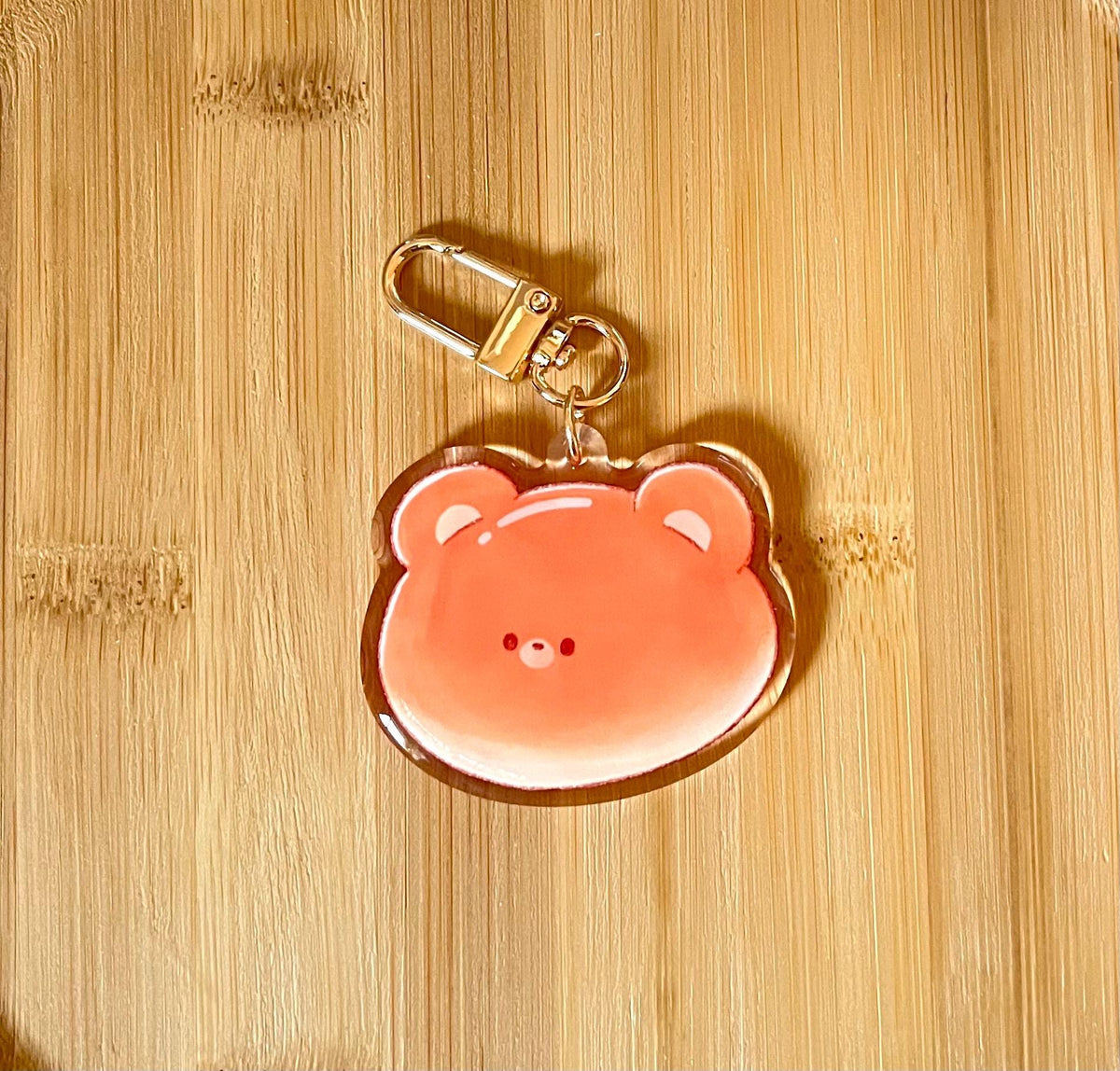 Bear Bread Acrylic Keychain