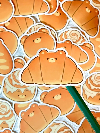 Bear Bread Matte Sticker