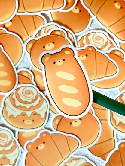 Bear Bread Matte Sticker