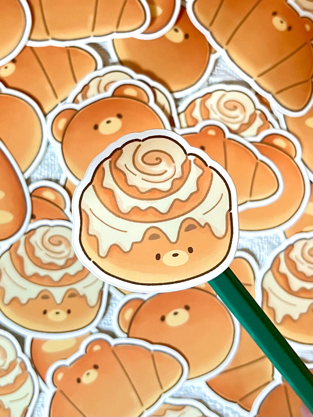 Bear Bread Matte Sticker