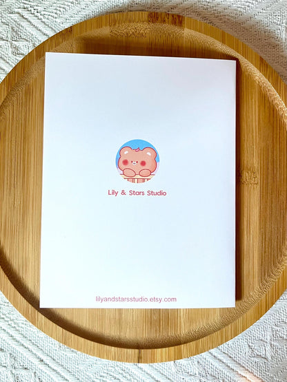 Pink Cake Happy Birthday Card (4.25x5.5 in)