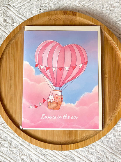 Love is in the Air Valentine's Day Card (4.25x5.5 in)
