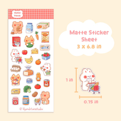 Supermarket Friends Sticker Sheet