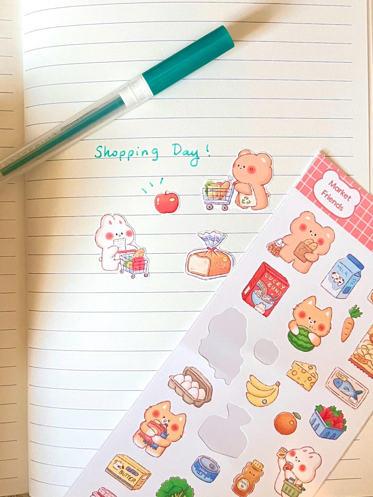 Supermarket Friends Sticker Sheet
